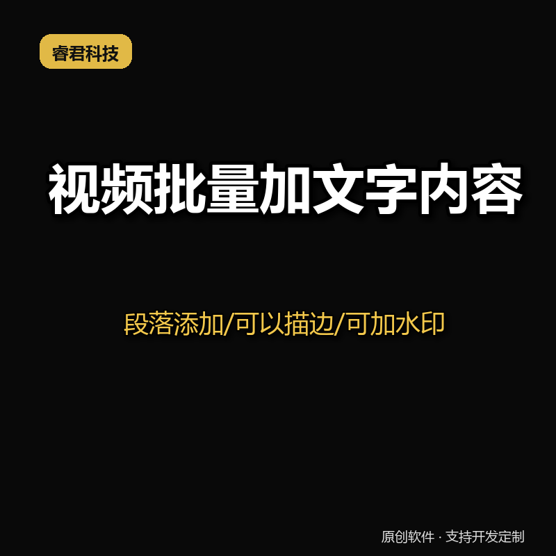 睿君视频加文字