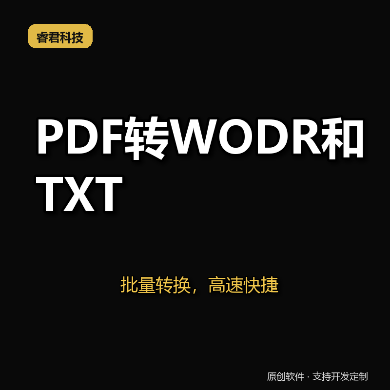 睿君PDF批量转WORD和TXT