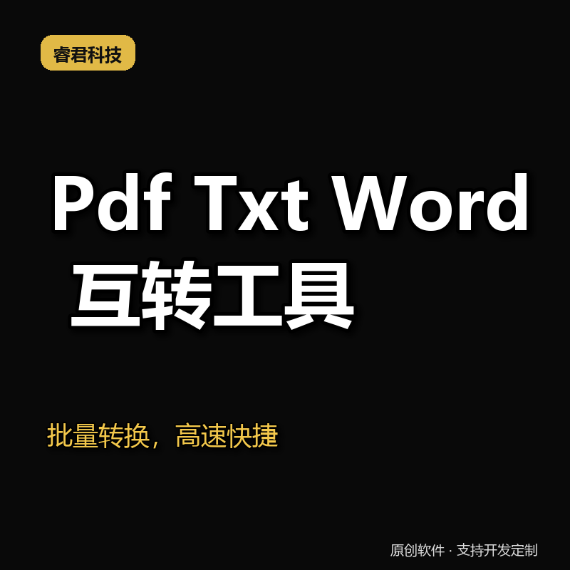 睿君pdf word txt格式互转工具
